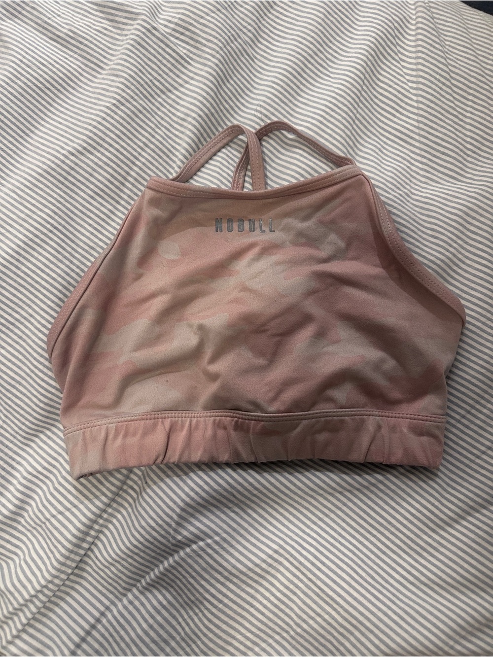 NOBULL Dusty Rose High-Neck Sports Bra